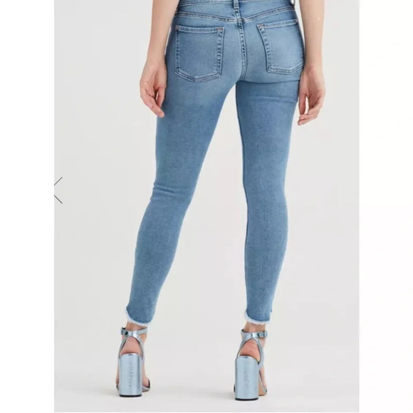 7 For All Mankind Luxe Vintage The Ankle Skinny in Flora Sz 32 Women’s Scalloped - Picture 3 of 11